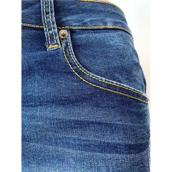 Women's Ripped Denim Shorts Mid Rise Body Enhancing Curvy Cutoff Distressed - Picture 5 of 5